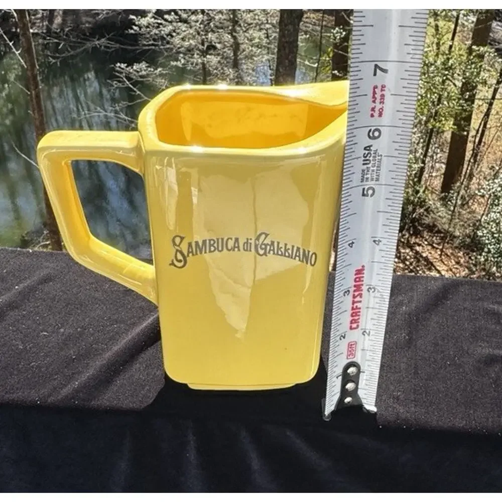 Sambuca di Galliano Yellow Bar Water Pottery Pitcher Amaretto Galliano Jug -A1